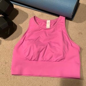 Lulu lemon size 10 pink crop top